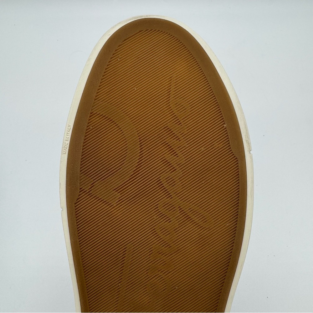 Salvatore Feragamo Suede Gancini Sneakers Leather Trim Designer Shoes - Picture 7 of 8